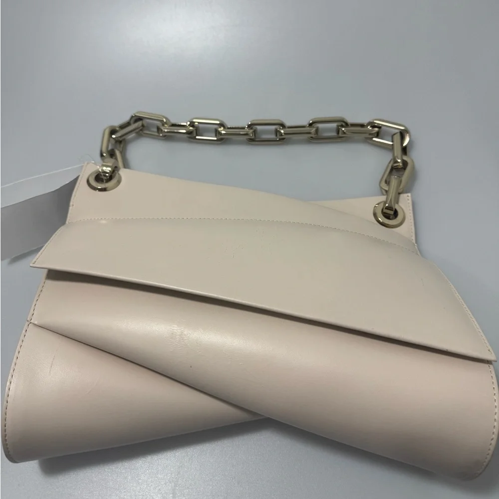 Christian Louboutin Loubitwist Shoulder Bag Leather Leche Beige Gold - Picture 5 of 10